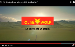 Anuncio tv del cortacésped a bateria de Outils WOLF, serie RM